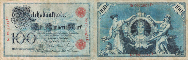 ALLEMAGNE
Billets Impériaux : 100 Mark, bleu (10/4/1896)
1896 - TB 25 (TB++)
...