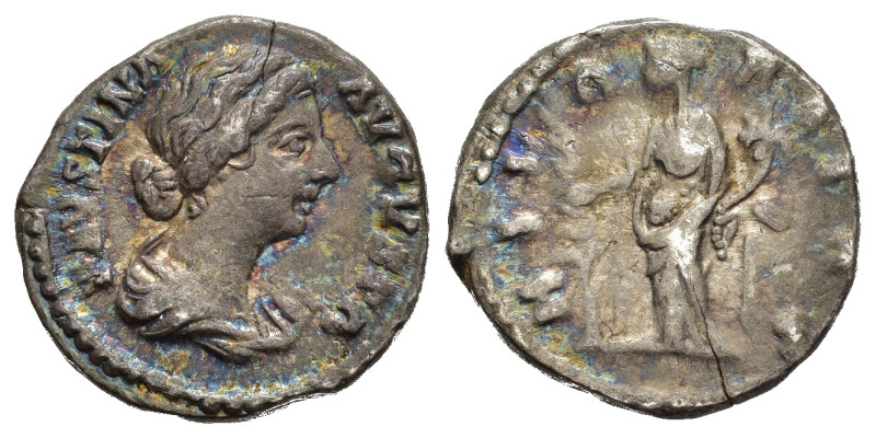 Impero Romano. Faustina II, moglie di Marco Aurelio (147-175). Denario Hilaritas...