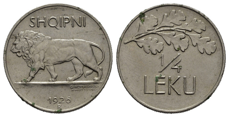 ALBANIA. 1/4 Leku 1926 R. SPL