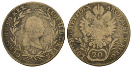 AUSTRIA. Leopoldo II. 20 kreuzer1791. Falso d'Epoca. 5,56 g. MB