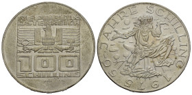 AUSTRIA. 100 Schilling 1975. Ag. FDC