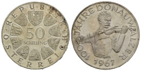 AUSTRIA. 50 schilling 1967. Ag. qFDC