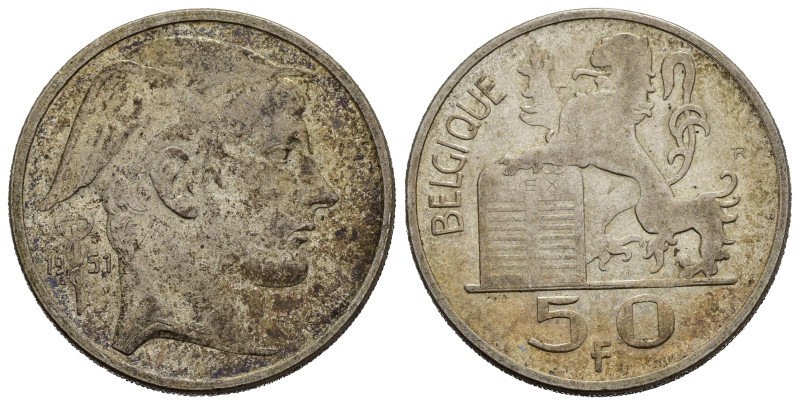 BELGIO. 20 Francs 1951. Ag. qFDC