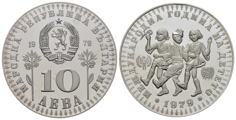 BULGARIA. 10 LEVA 1979. Ag. Proof