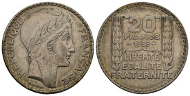 FRANCIA. 20 Francs 1938. Ag. qFDC