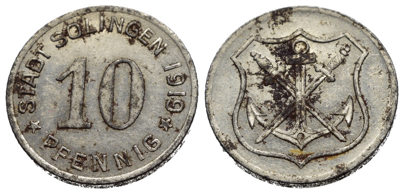 GERMANIA. Kriegsgeld. Gettoni da guerra. 10 Pfennig 1919. SPL