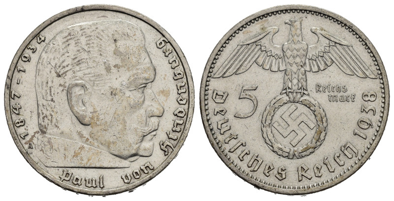 GERMANIA. Terzo Reich. 5 Reichsmark 1938 A. Ag. SPL