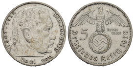 GERMANIA. Terzo Reich. 5 Reichsmark 1938 A. Ag. SPL