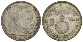 GERMANIA. Terzo Reich. 5 Reichsmark 1939 B. Ag. BB