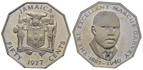 GIAMAICA. 50 cents 1977. Ni. Proof