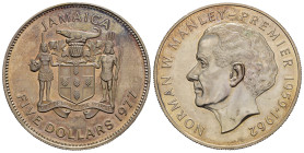 GIAMAICA. 5 Dollars 1977. Ag (38,10 g). Proof