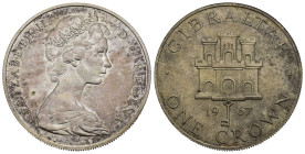 GIBILTERRA. Elisabetta II. 1 Crown 1967. Ag (28,55 g). qFDC