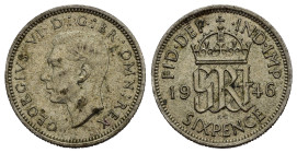 GRAN BRETAGNA. Giorgio VI. 6 pence1946. SPL