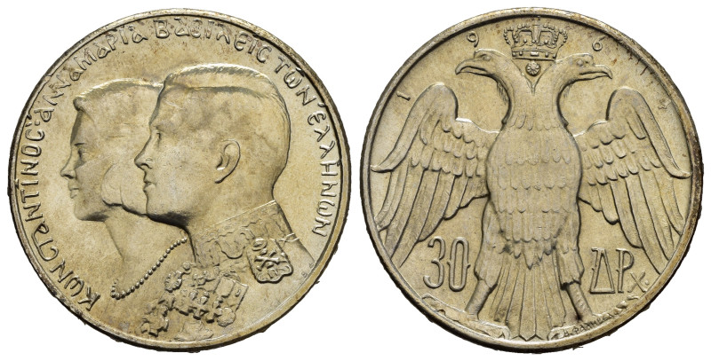 GRECIA. 30 Dracme 1964. Ag. qFDC