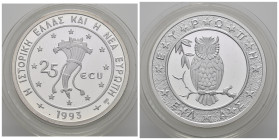 GRECIA. 25 Ecu 1993. Ag. 28,10 g. Proof