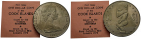 ISOLE COOK. Cook Islands. One dollar 1972. Australian Mint, Canberra. Ni. qFDC