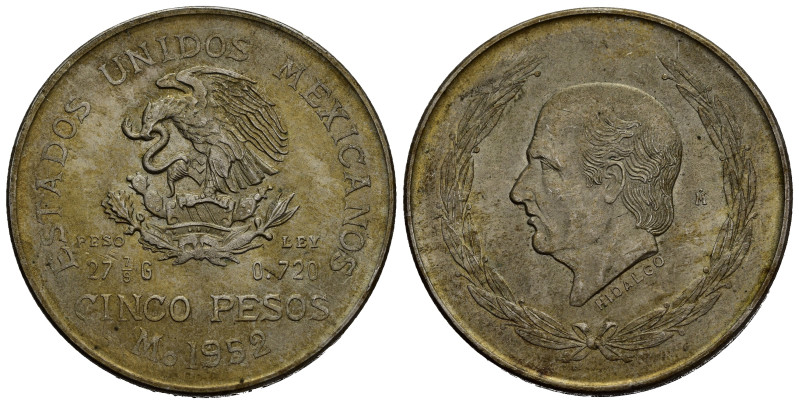 MESSICO. 5 Pesos 1952. Ag 27,80 g. SPL