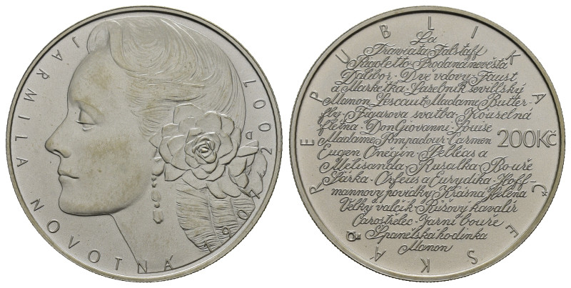 REPUBBLICA CECA. Ceska Republika. 200 Kč 2007 - Jarmila Novotná. Proof