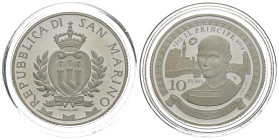 SAN MARINO. 10 euro 2013 "Machiavelli". Ag. Proof