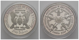 SAO TOME E PRINCIPE. 250 Dobras 1977. Ag. Proof