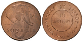 Somalia. Afis. 10 centesimi 1950. FDC rame rosso