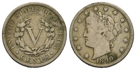 STATI UNITI. 5 cents 1890. Ni. qBB
