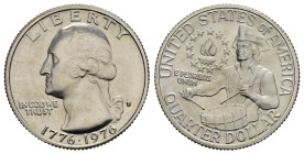 STATI UNITI. 1/4 Dollaro 1976. Ag. FDC