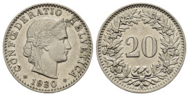 SVIZZERA. 20 Rappen 1930 B. SPL