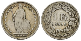SVIZZERA. 1 Franco 1899. Ag. MB