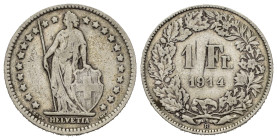 SVIZZERA. 1 Franco 1914. Ag. qBB