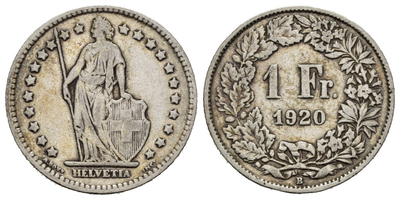 SVIZZERA. 1 Franco 1920. Ag. qBB
