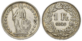 SVIZZERA. 1 Franco 1940. Ag. BB+