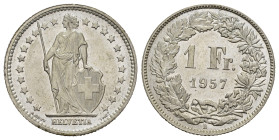 SVIZZERA. 1 Franco 1957. Ag. qFDC