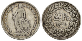 SVIZZERA. 2 Francs 1879. Ag. MB