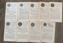 ALLIANCE NUMISMATIQUE EUROPEENNE - Lotto di 9 periodici anni '60. Buono stato