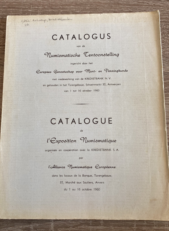 Catalogue de l'exposition numismatique organisée en coopération avec la Kredietb...
