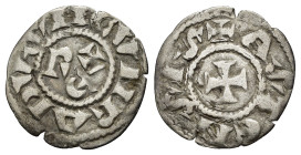 ASTI. Comune (1140-1336). Denaro Ag (0,59 g). Nel campo lettere REX - R/ ASTENSIS; croce patente. Biaggi 232. BB
