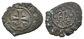 BRINDISI. Manfredi (1258-1266). Denaro Mi (0,68 g). MIR 326. R. qBB
