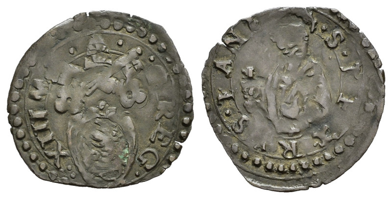 FANO. Stato Pontificio. Gregorio XIII (1572-1585). Quattrino con San Pietro. Mi ...