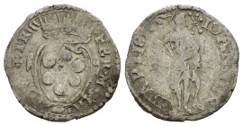 FIRENZE. Ferdinando I de Medici (1587-1609). Crazia. Ag (1,00 g). Stemma dei Medici - San Giovanni Battista. MB