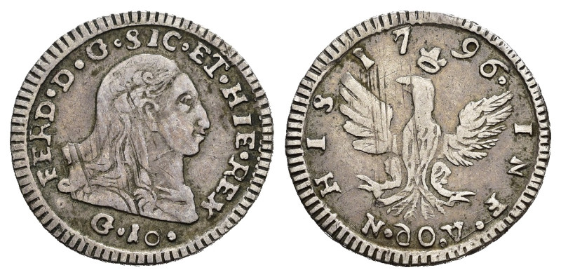 PALERMO. Regno di Sicilia. Ferdinando III di Borbone (1759-1816). 1/2 tarì (10 g...