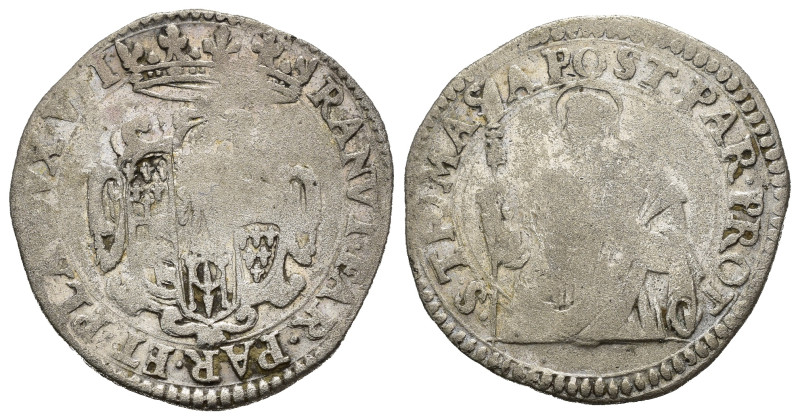 PARMA. Ranuccio II Farnese (1646-1694). 20 soldi senza data. Ag (3,78 g). CNI 60...