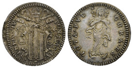 ROMA. Stato Pontificio. Benedetto XIV (1740-1758). Grosso anno XIV. Ag (1,38 g). SPL+