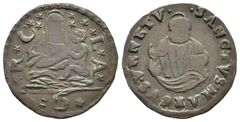 VENEZIA. Monetazione anonima. Bezzo da 6 bagattini. Legge 22/01/1604. Cu (3,89 g...
