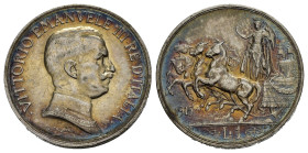 Regno d'Italia. Vittorio Emanuele IIII (1900-1943). 1 lira 1915. Ag. Patinata. SPL