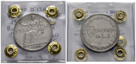 Regno d'Italia. Vittorio Emanuele III (1900-1943). Buono da 1 lira 1922. Gig. 140. Periziata Angiolillo. qFDC