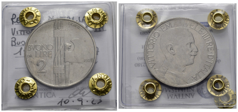 Regno d'Italia. Vittorio Emanuele III (1900-1943). Buono da 2 lire 1925. Gig. 10...