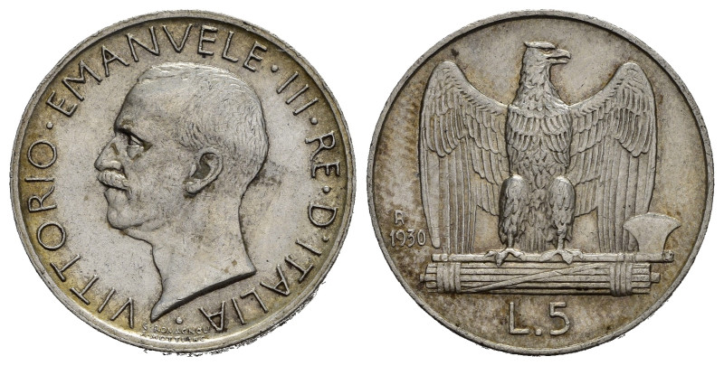 Regno d'Italia. Vittorio Emanuele III. 5 lire 1930. Ag. qFDC