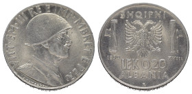 Vittorio Emanuele III (1900-1943). ALBANIA. 0,20 lek 1940 XVIII. Magnetica. qFDC