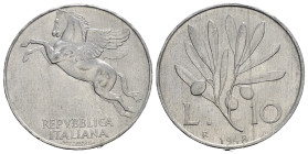 Repubblica Italiana. 10 lire 1948 Non comune. qFDC